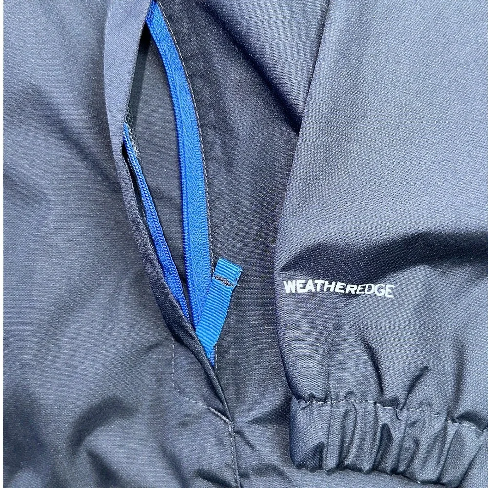 Eddie Bauer Watertight Rain Jacket Kid L 12 Navy Blue Hooded Lightweight Outdoor